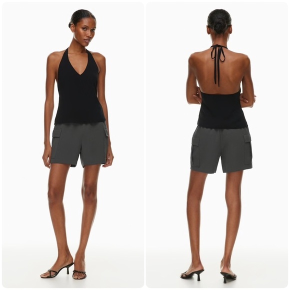 ARITZIA Wilfred Highlight Cargo Short L Large Black Shorts New NWT - Picture 1 of 5
